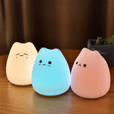 LED Night Light for Children – Soft Silicone, Touch Sensor, 7 Colors