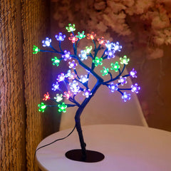 Cherry Blossom Tree Light,17inch 40LED Lighted Tabletop Artificial