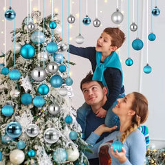 Christmas Balls Ornaments Set,3/4/6cm Xmas Shatterproof Baubles