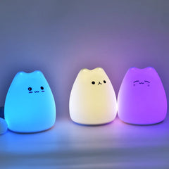 LED Night Light for Children – Soft Silicone, Touch Sensor, 7 Colors
