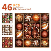 46 Christmas Ball Baubles Set, Christmas Tree Shatterproof Hanging