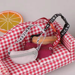 Cute Mini Plush Doll Accessories Belt Bag For 17cm Labubu Crossbody