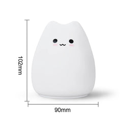 LED Night Light for Children – Soft Silicone, Touch Sensor, 7 Colors