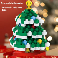 Christmas Gifts Micro Building Block DIY Domino Game Santa Claus