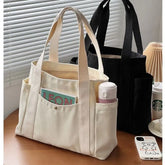 Large Capacity Canvas Tote Bag – Commuting & Work Carryall