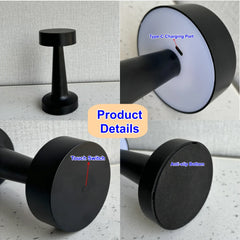 USB Rechargeable Touch Desk Lamp – Wireless Bedside LED Table Light