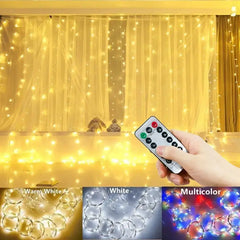 3/4/6m Curtain LED String Lights Garland USB Festoon Remote Control