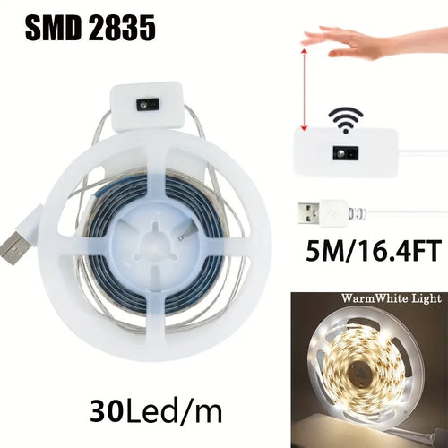 USB LED Strip Lights – DC 5V Smart Dimmer with Gesture Sensor Control