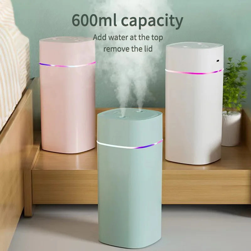 USB Double Spray Air Humidifier Front View