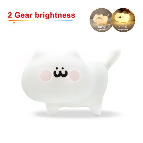 LED Night Light for Children – Soft Silicone, Touch Sensor, 7 Colors