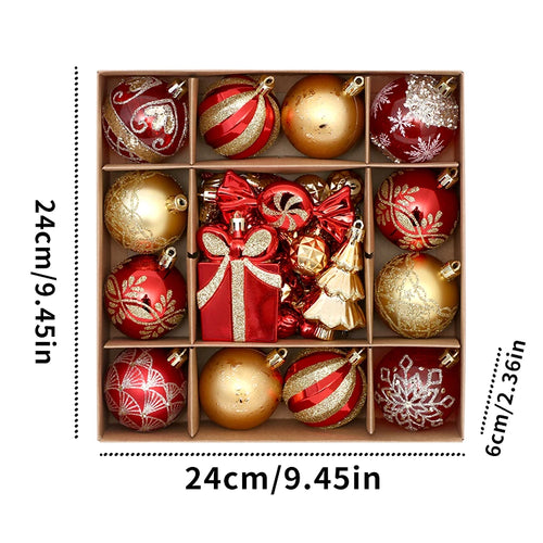 46 Christmas Ball Baubles Set, Christmas Tree Shatterproof Hanging