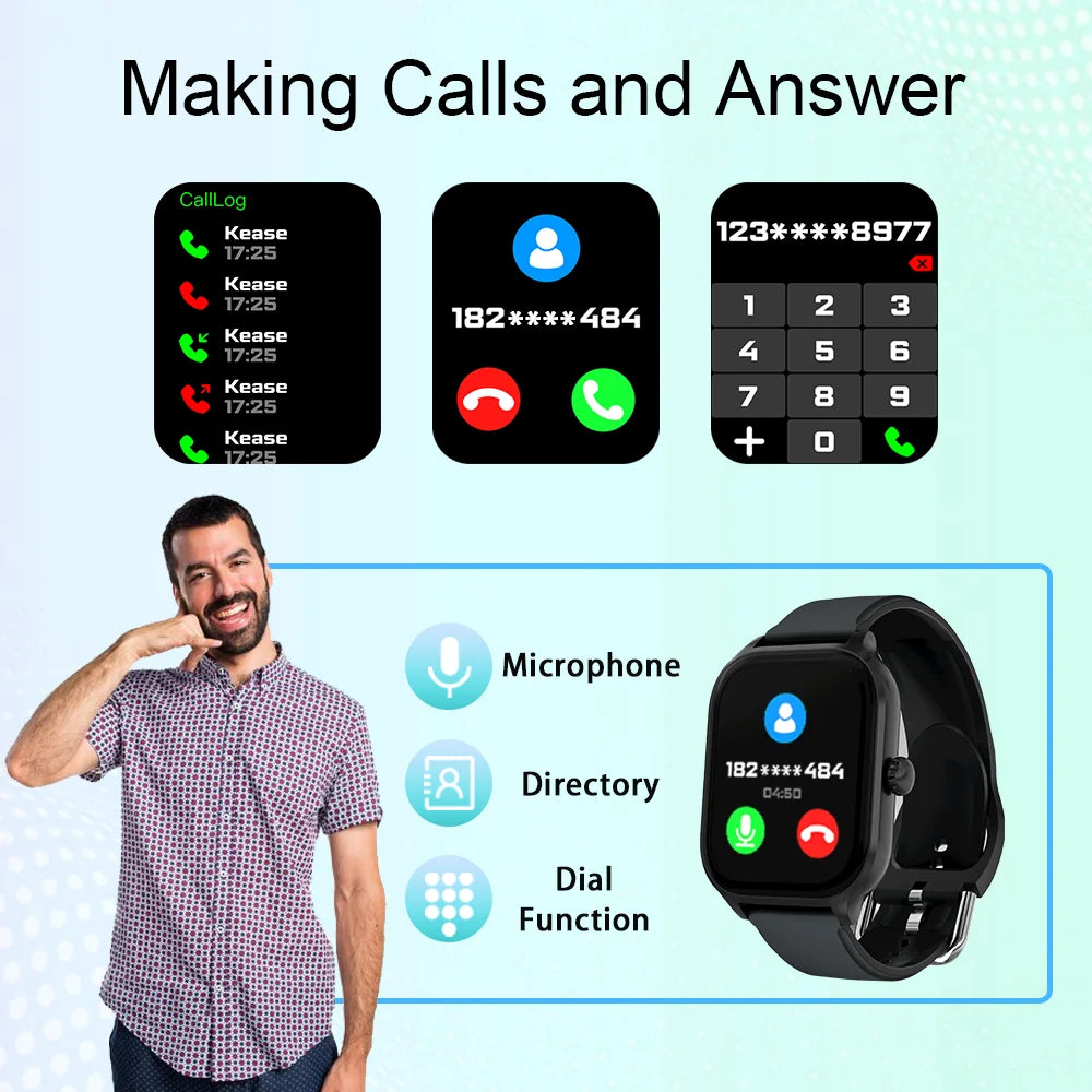 Laxasfit H9 Smartwatch Dial To Answer Calls Screen