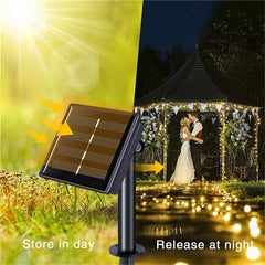 Solar Curtain Light LED Outdoor Waterproof 300leds Garland Decoration