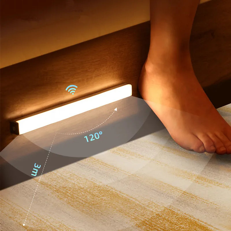 Motion Sensor LED Night Light – USB Type-C Rechargeable, Wireless, 10–50 cm Lengths