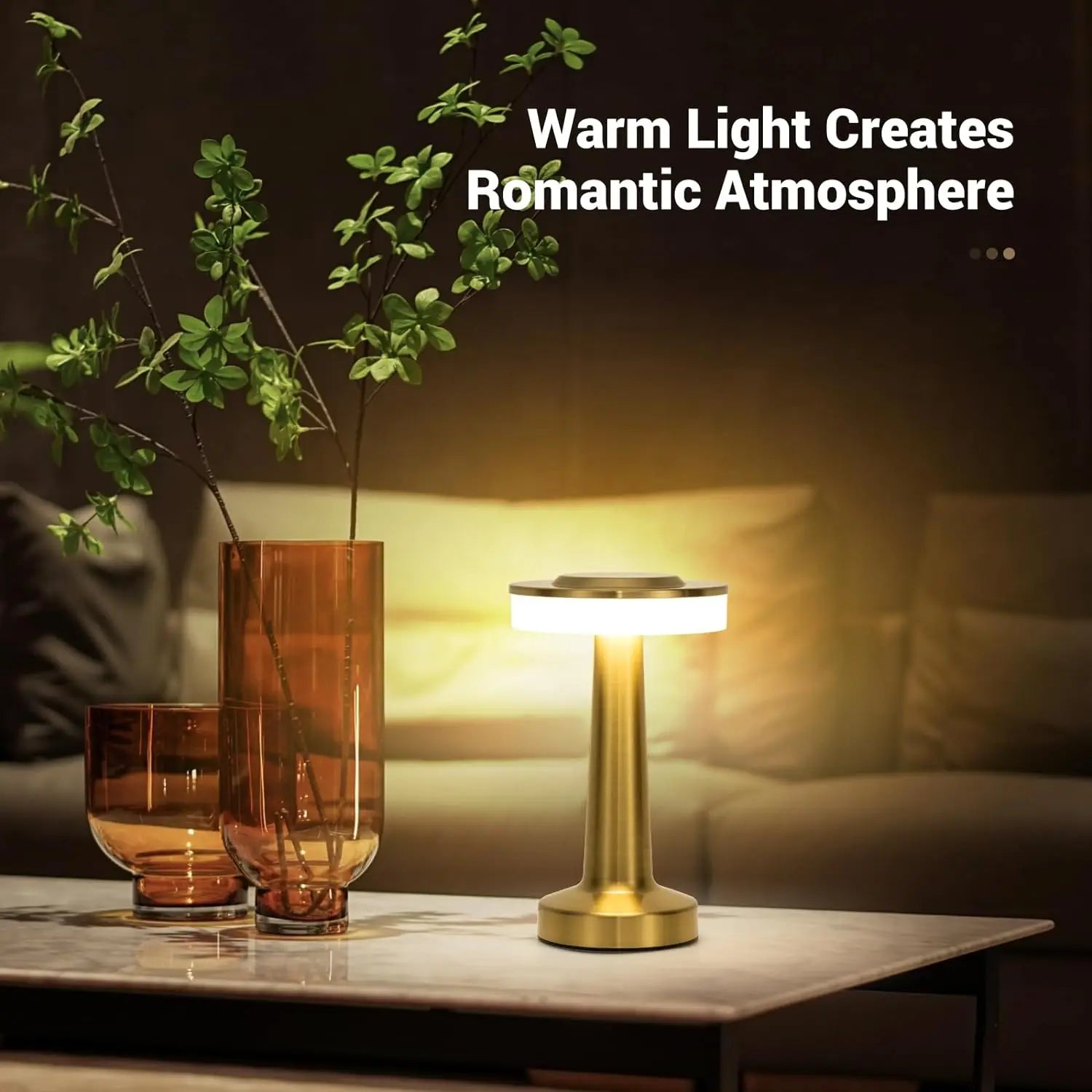 LED Table Lamp – Touch Sensor Rechargeable Night Light