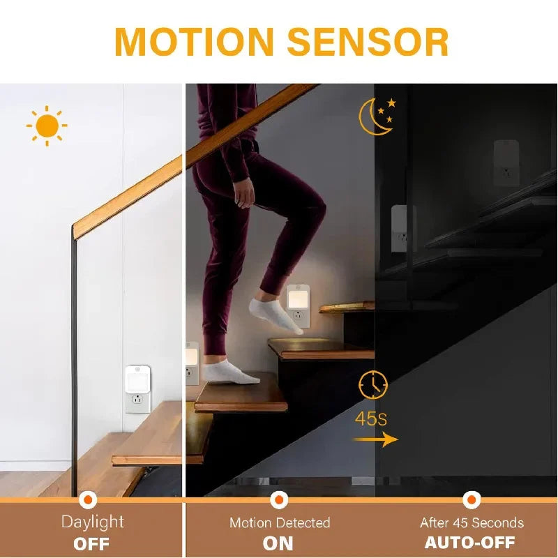 Motion Sensor LED Night Light – EU Plug for Children’s Rooms