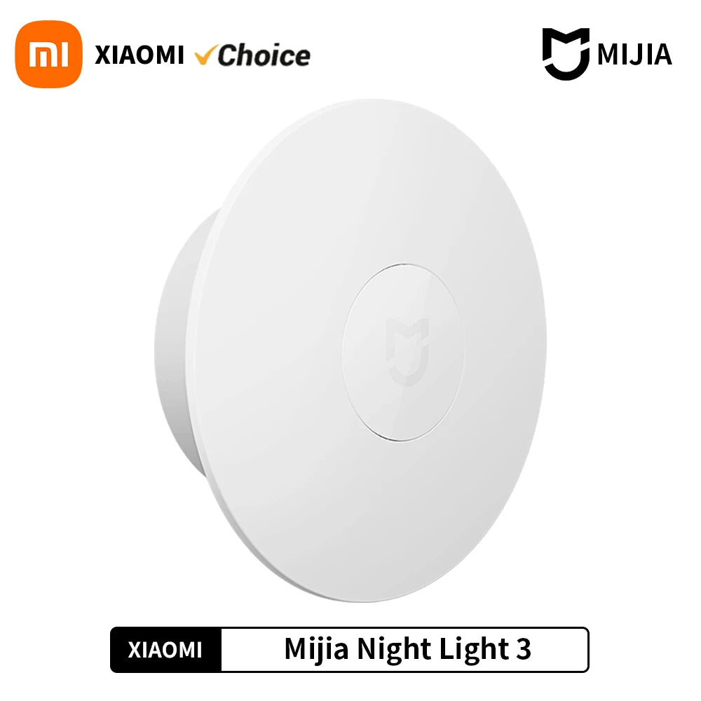 Original Xiaomi Mijia Night Light 3 – Adjustable Brightness, Infrared Motion Sensor, USB-C Rechargeable