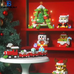 Knew Built Christmas Micro Mini Building Blocks Toys - Santa Claus,