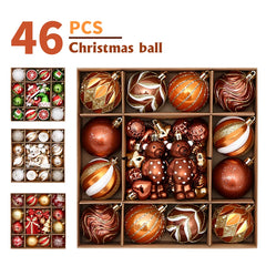 46 Christmas Ball Baubles Set, Christmas Tree Shatterproof Hanging
