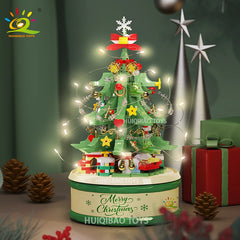 HUIQIBAO Children Christmas Tree Santa Claus Mini Music Box Model