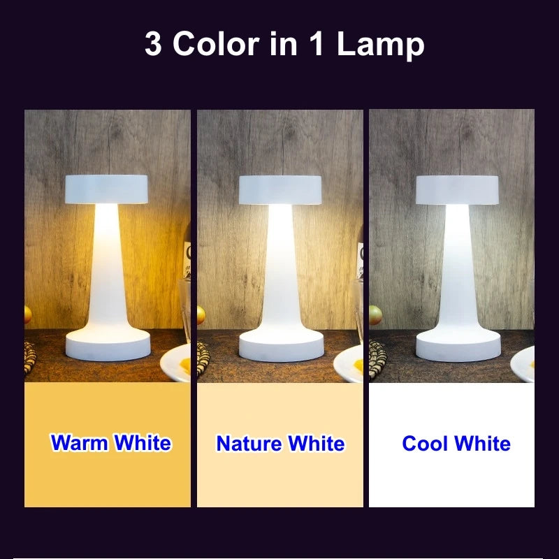 USB Rechargeable Touch Desk Lamp – Wireless Bedside LED Table Light