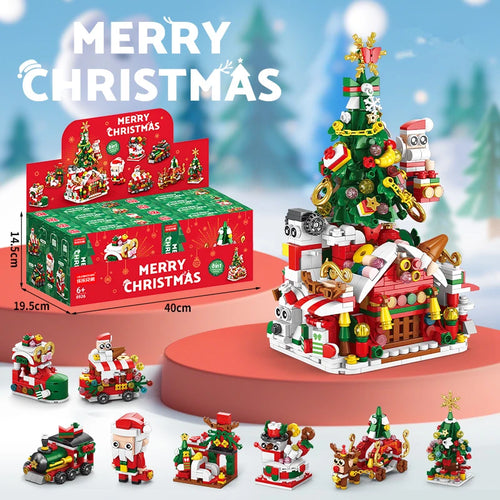 DIY 8in1 Lights Christmas Elk Deer Santa Claus Train Architecture