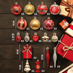 46 Christmas Ball Baubles Set, Christmas Tree Shatterproof Hanging
