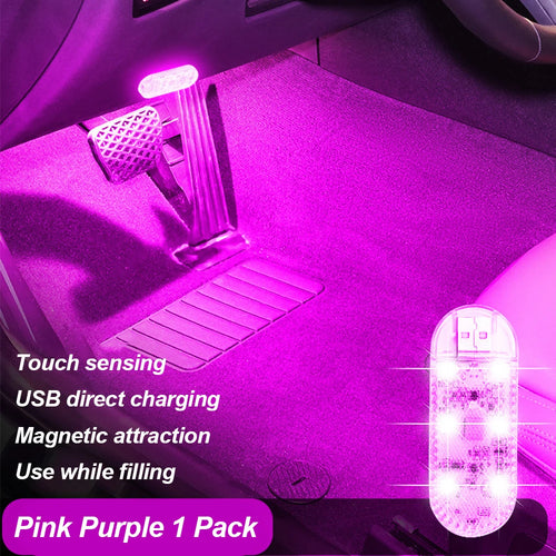 LED Car Mini Touch Light – USB Charging, Portable Auto Roof Ceiling Lamp