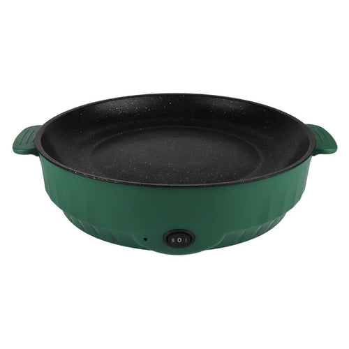 Electric Multicooker Frying Pan With Lid Attached