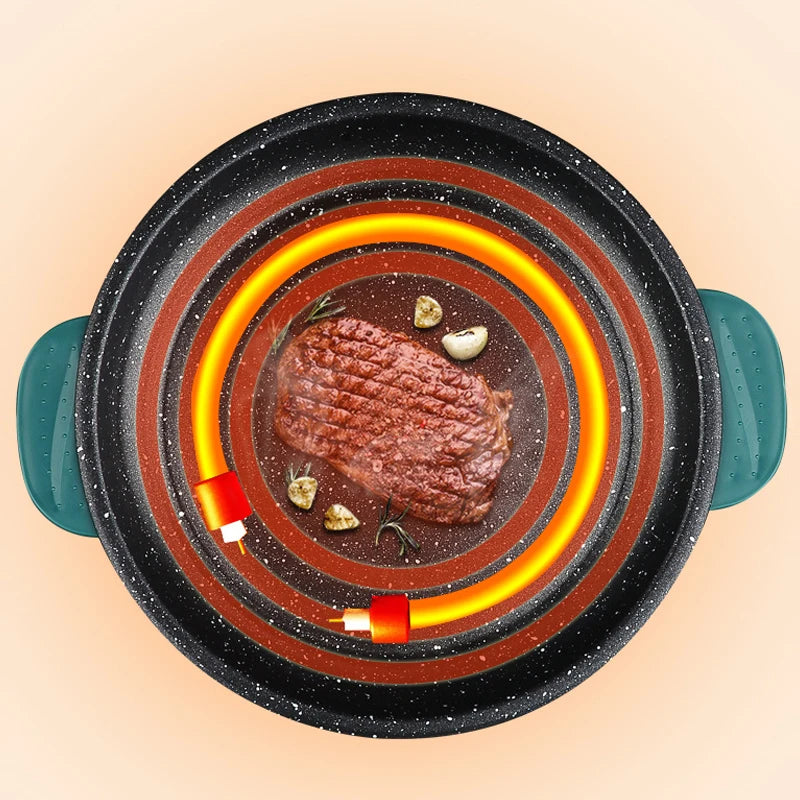 Electric Multicooker Frying Pan On Kitchen Counter