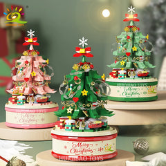 HUIQIBAO Children Christmas Tree Santa Claus Mini Music Box Model