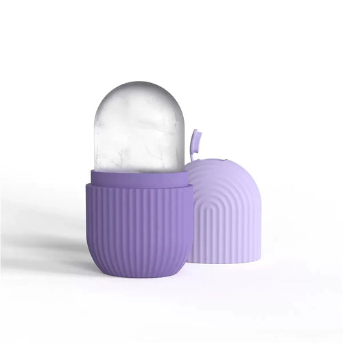 Rouleau de massage réutilisable en silicone à bille de glace – Anti-fuite pour le visage et les yeux