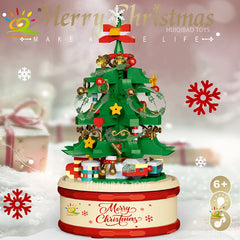 HUIQIBAO Children Christmas Tree Santa Claus Mini Music Box Model